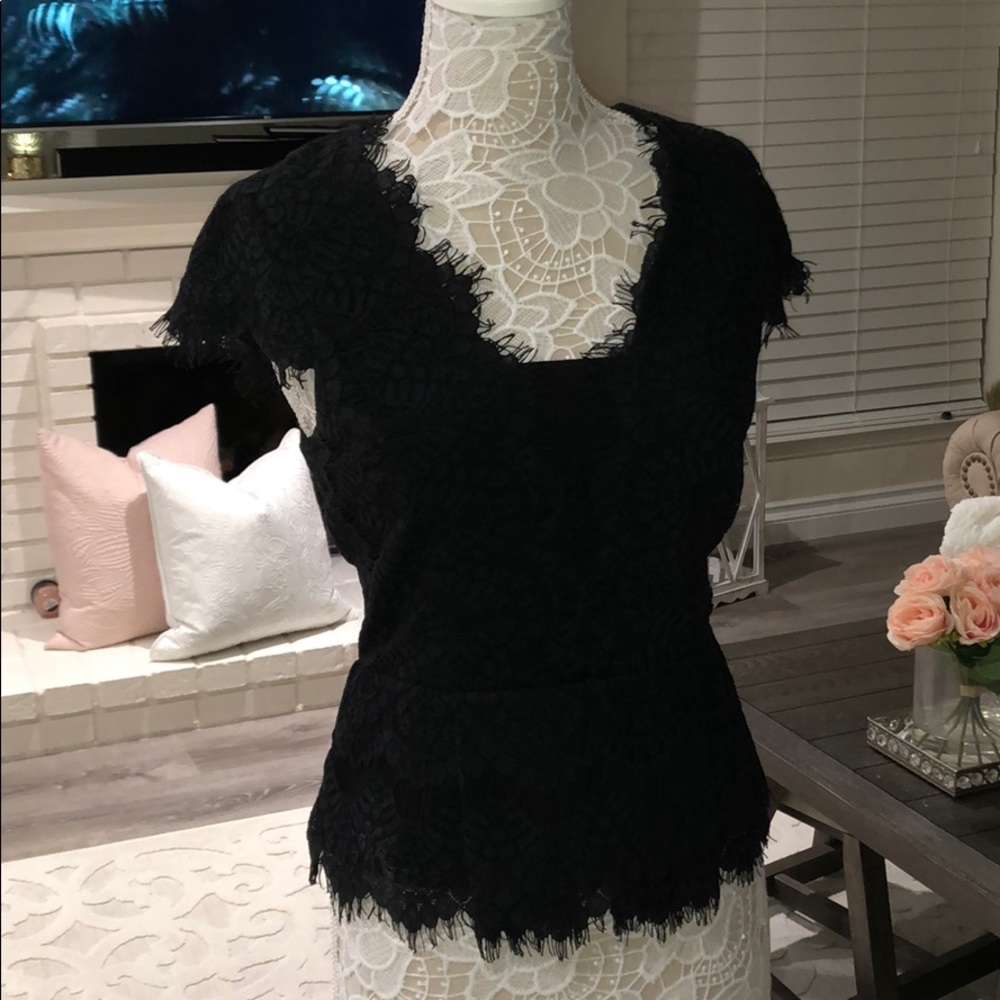 Bebe lacy black top